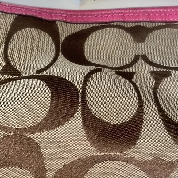 SOLD Coach F13674 Signature Stripe Bag - Picture 2 of 6